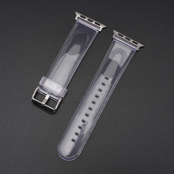 Apple Watch 40mm KRD-13 Şeffaf Silikon Kordon - Resim 5