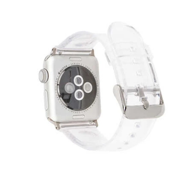Apple Watch 40mm KRD-13 Şeffaf Silikon Kordon - Resim 6
