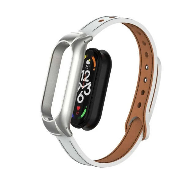 Xiaomi Mi Band 7 KRD-68 Deri Kordon - Resim 8