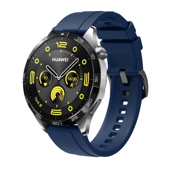 Huawei GT4 41mm  KRD-95 22mm Silikon Kordon - Resim 4