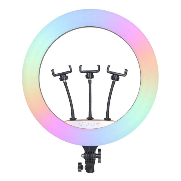 RGB Light 56cm Işıklı Telefon Tutucu Ring Light ürün görseli 1