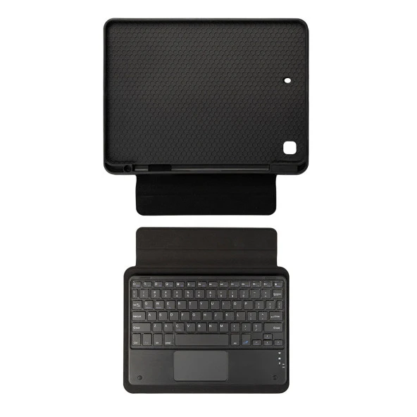 Apple iPad 10.2 2021 (9.Nesil)  Border Keyboard Bluetooh Bağlantılı Standlı Klavyeli Tablet Kılıfı ürün görseli 1