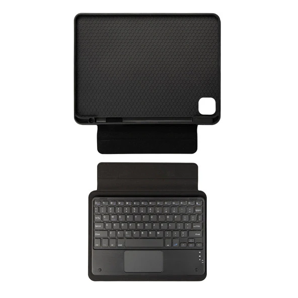 Apple iPad Air 11 2024  Border Keyboard Bluetooh Bağlantılı Standlı Klavyeli Tablet Kılıfı ürün görseli 1
