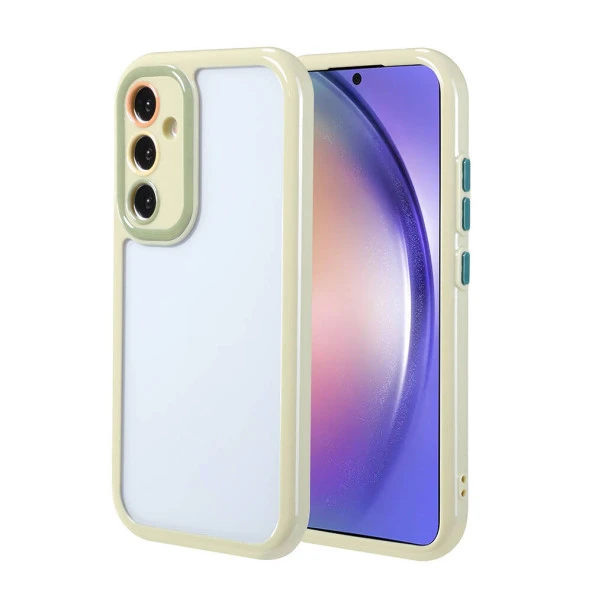Galaxy A54 Kılıf Kamera Korumalı Renkli Kenar ve Çerçeve Tasarımlı  Vitamin Kapak ürün görseli 1