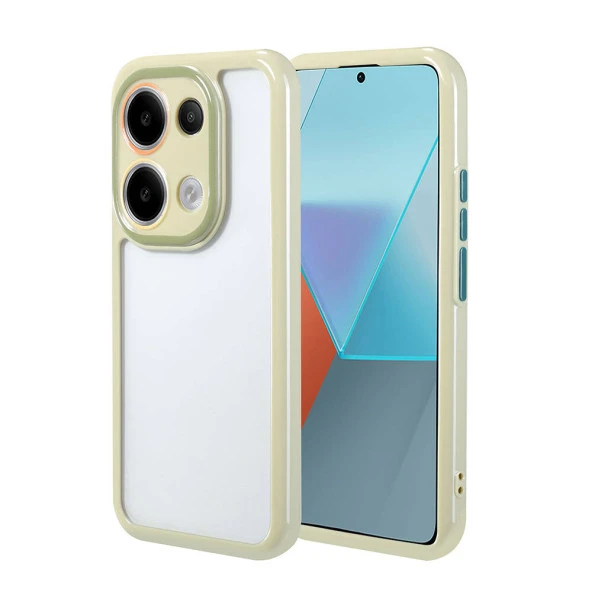 Xiaomi Poco M6 Pro 4G Kılıf Kamera Korumalı Renkli Kenar ve Çerçeve Tasarımlı  Vitamin Kapak ürün görseli 1