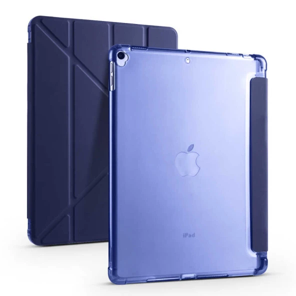 Apple iPad 10.2 2021 (9.Nesil) Kılıf  Tri Folding Kalem Bölmeli Standlı Kılıf ürün görseli 1
