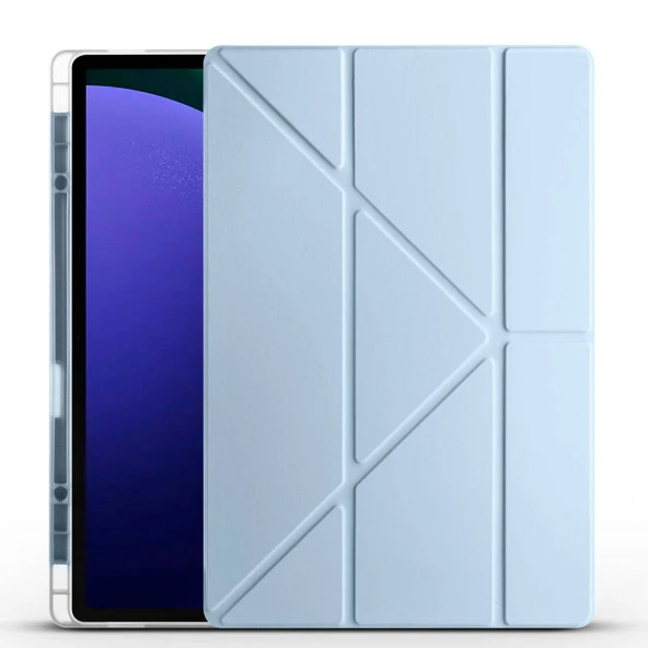 Galaxy Tab S9 Ultra Kılıf  Tri Folding Kalem Bölmeli Standlı Kılıf ürün görseli 1