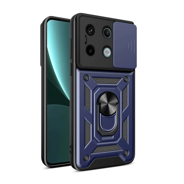 Xiaomi Redmi Note 13 Pro 5G Kılıf Magnetik Standlı Kamera Korumalı  Sürgülü Vega Kapak ürün görseli 1