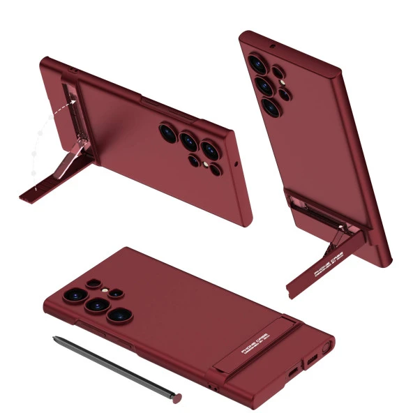 Galaxy S24 Ultra Kılıf  Kamera Korumalı Dikey Standlı Ays Kapak ürün görseli 1
