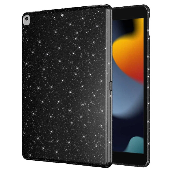 Apple iPad 10.2 2021 (9.Nesil) Simli Parlak Görünümlü  Tablet Koton Kılıf - Resim 6