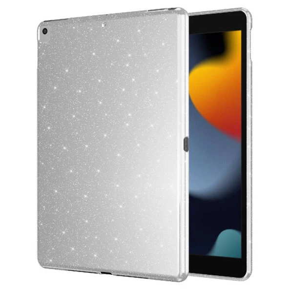 Apple iPad 10.2 2021 (9.Nesil) Simli Parlak Görünümlü  Tablet Koton Kılıf - Resim 8
