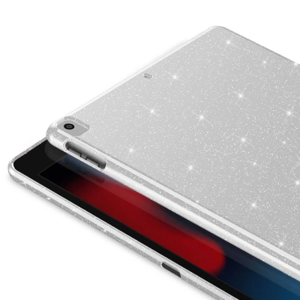 Apple iPad 10.2 2021 (9.Nesil) Simli Parlak Görünümlü  Tablet Koton Kılıf - Resim 9