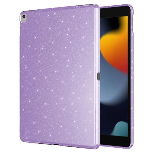 Apple iPad 10.2 2021 (9.Nesil) Simli Parlak Görünümlü  Tablet Koton Kılıf - Resim 11