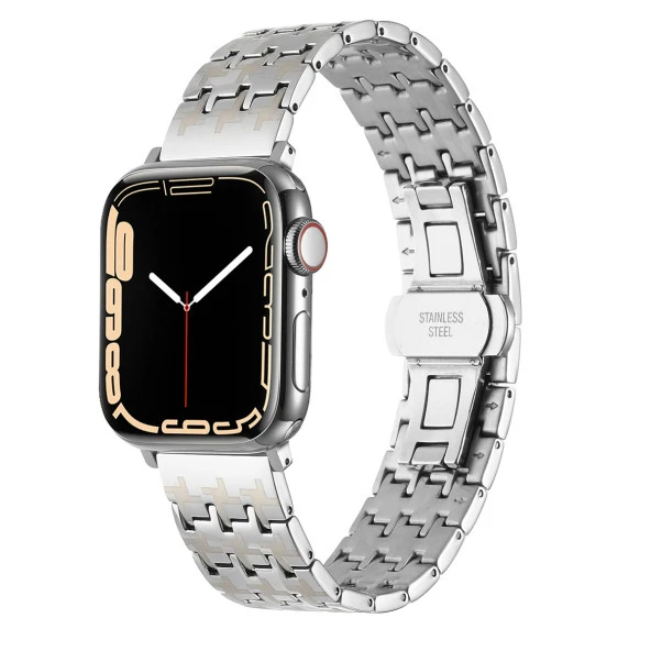 Apple Watch 1 2 3 4 5 6 7 8 9 Se Ultra 49/45/44/42 mm  KRD-86 Metal Kordon ürün görseli 1