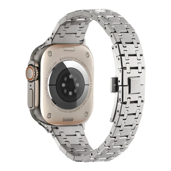 Apple Watch 7 41mm  KRD-83 Metal Kordon - Resim 8