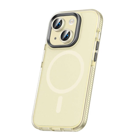 Apple iPhone 15 Plus Kılıf Airbagli Magsafe Wireless Şarj Özellikli Lens Koruyuculu  Klaptika Kapak ürün görseli 1
