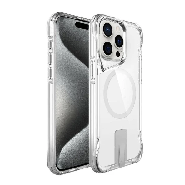 Apple iPhone 15 Pro Kılıf Magsafe Şarj Özellikli  T-Max Standlı Kapak ürün görseli 1