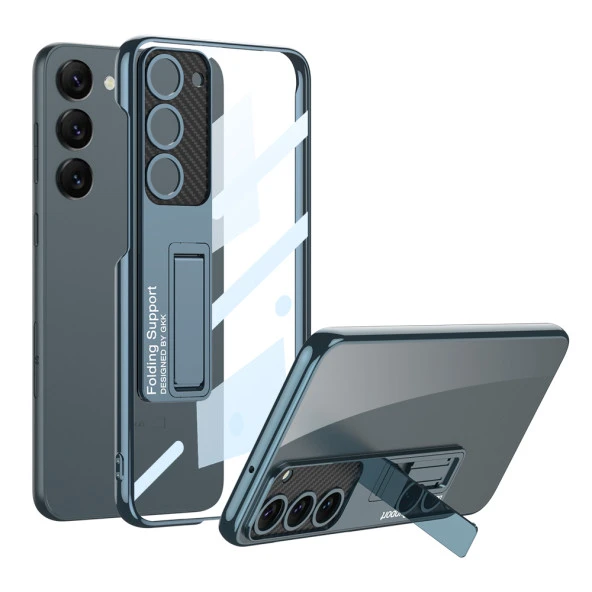 Galaxy S23 Plus Kılıf Kamera Korumalı Şeffaf Tasarımlı  Lego Standlı Kapak ürün görseli 1