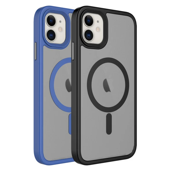 Apple iPhone 11 Kılıf Mat Arka Yüzey Wireless Şarj Özellikli  Flet Magsafe Kapak ürün görseli 1