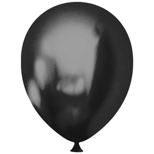 Party Metalik Siyah Balon 100lü ürün görseli 1