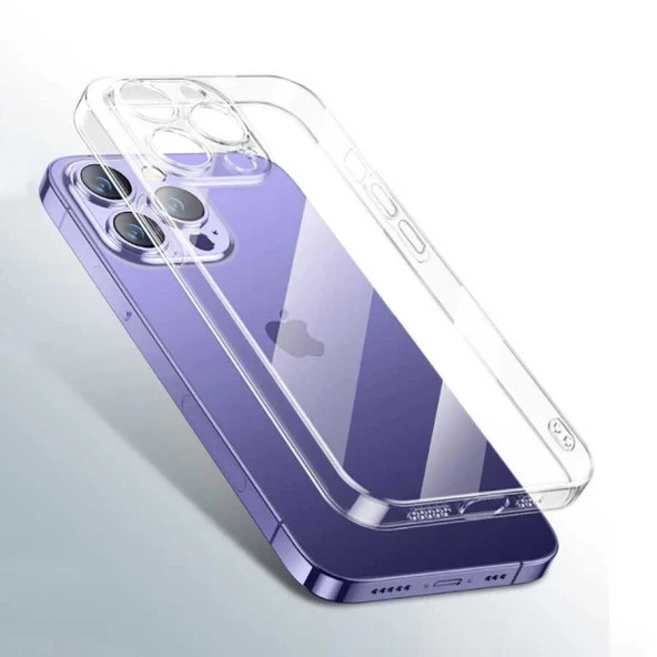 Apple iPhone 14 Pro Kılıf Şeffaf Sert PC  Vayt Kapak - Resim 3