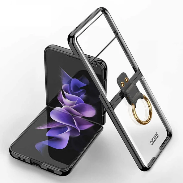Galaxy Z Flip 3 Kılıf  Yüzüklü Kıpta Kapak ürün görseli 1