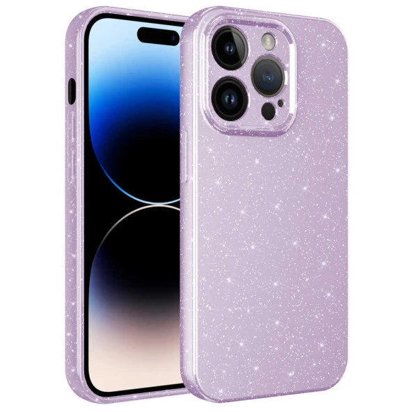 Apple iPhone 14 Pro Max Kılıf Kamera Korumalı Simli Lüks  Koton Kapak ürün görseli 1