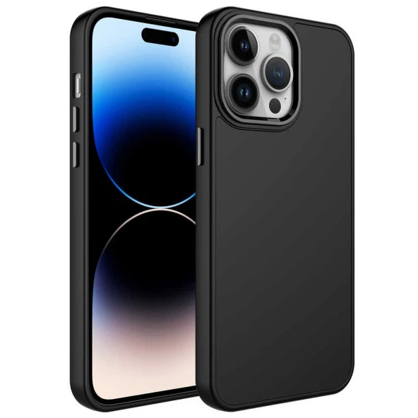 Apple iPhone 13 Pro Kılıf Metal Çerçeve ve Buton Tasarımlı Silikon  Luna Kapak ürün görseli 1
