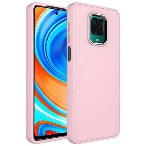 Xiaomi Redmi Note 9 Pro Kılıf Metal Çerçeve ve Buton Tasarımlı Silikon  Luna Kapak ürün görseli 1