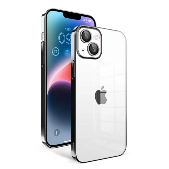 Apple iPhone 14 Plus Kılıf Kamera Korumalı Renkli Çerçeveli  Garaj Kapak ürün görseli 1