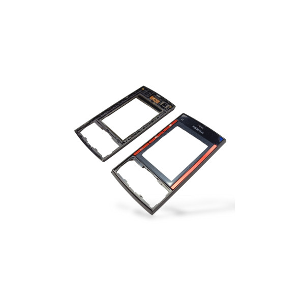 Nokia X3 ön Kapak Nokia X3-00 uyumlu Siyah Kırmızı ön Kapak ürün görseli 1