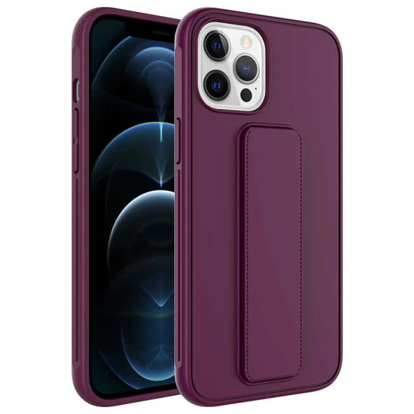 Apple iPhone 12 Pro Kılıf  Qstand Kapak - Resim 8