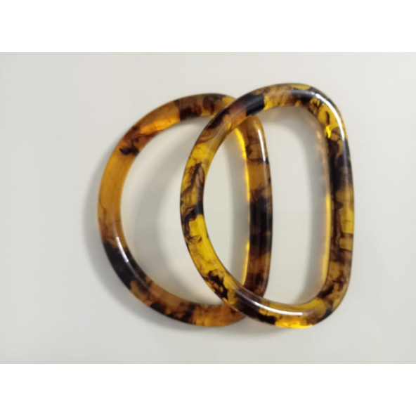 Kemik Görünümlü  Kahverengi Akrilik Çanta Sapı ürün görseli 1