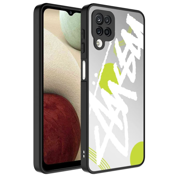 Galaxy A12 Kılıf Aynalı Desenli Kamera Korumalı Parlak  Mirror Kapak ürün görseli 1