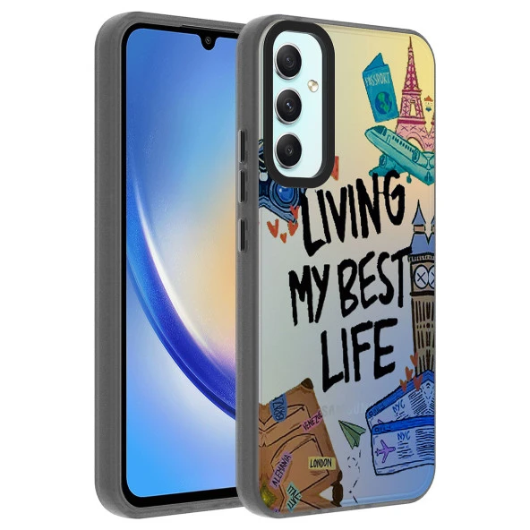 Galaxy A24 Kılıf Desenli  Dragon Sert Kapak ürün görseli 1