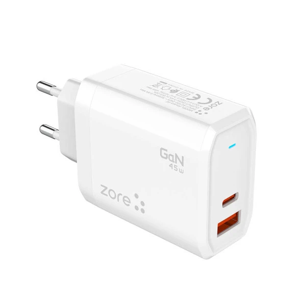Always-02 GaN Tech Type-C PD4.0 USB-A QC3.0 Hızlı Şarj Özellikli Seyahat Şarj Başlığı 45W ürün görseli 1