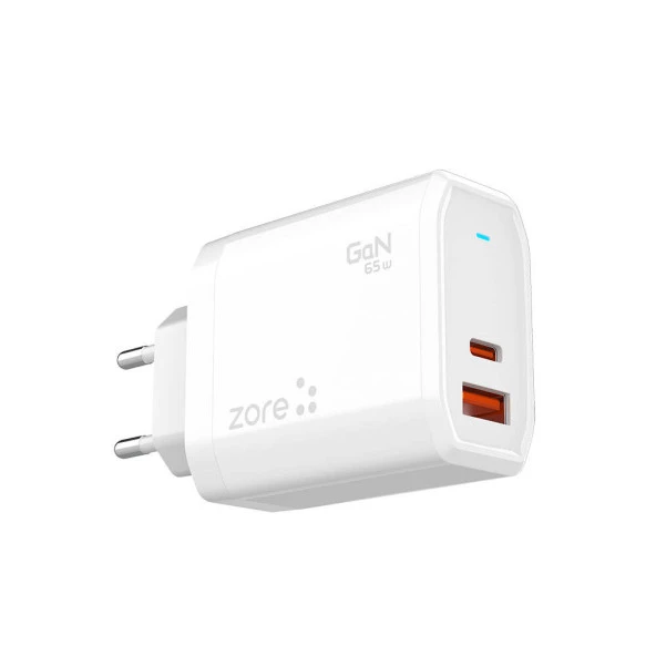 Always-01 GaN Tech Type-C PD4.0 USB-A QC3.0 Hızlı Şarj Özellikli Seyahat Şarj Başlığı 65W ürün görseli 1