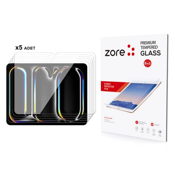 Apple iPad 13 Pro 2024  5in1 Tablet Temperli Cam Ekran Koruyucu ürün görseli 1