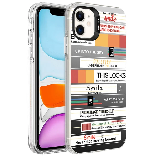 Apple iPhone 11 Kılıf Desenli  Silver Sert Kapak ürün görseli 1