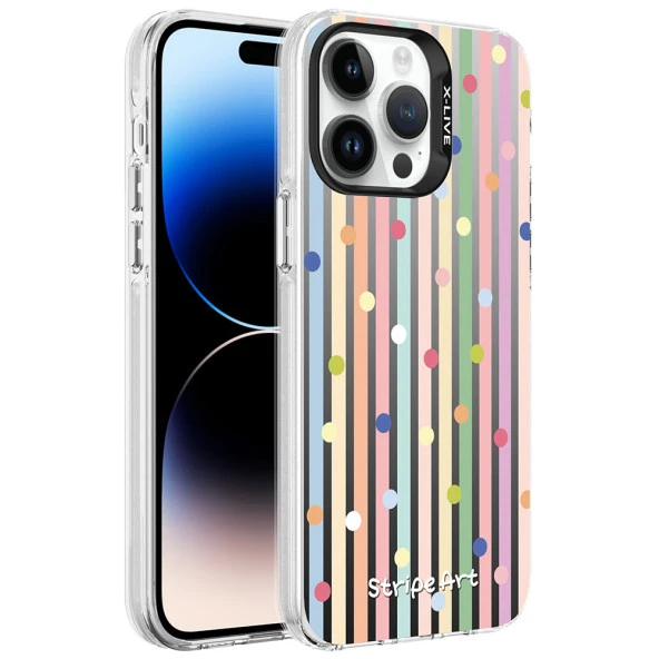 Apple iPhone 14 Pro Max Kılıf Desenli  Silver Sert Kapak - Resim 5