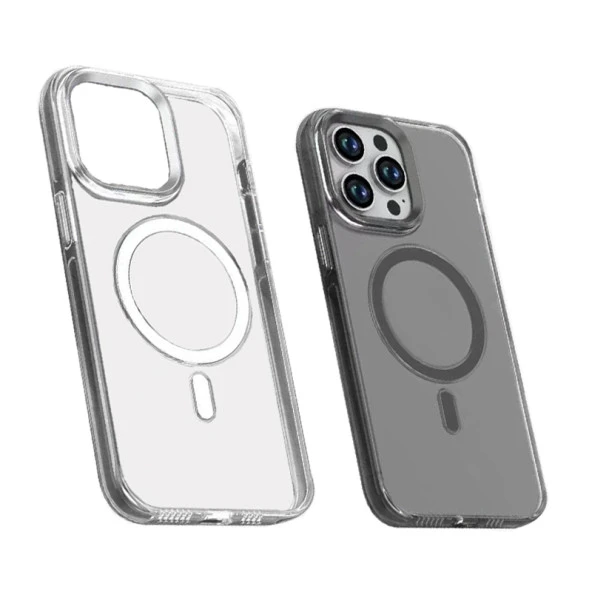 Apple iPhone 15 Pro Max Kılıf  Wireless Şarj Özellikli Şeffaf Efsane Kapak ürün görseli 1