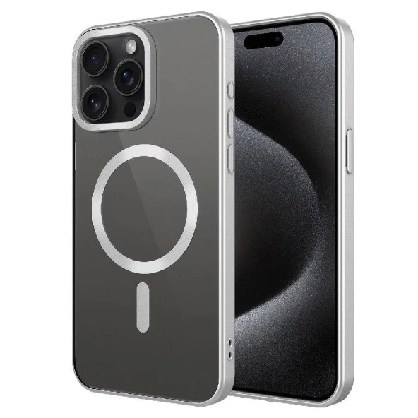 Apple iPhone 15 Pro Max Kılıf Mat Tasarımlı Magsafe Wireless Şarj Özellikli  Mat Setro Kapak ürün görseli 1