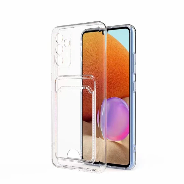 Galaxy A54 Kılıf Kartlıklı Şeffaf  Setra Clear Silikon Kapak ürün görseli 1