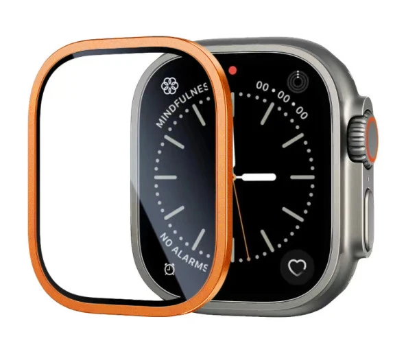 Apple Watch Ultra 49mm  ALM-01 Metal Çerçeveli Ekran Koruyucu ürün görseli 1
