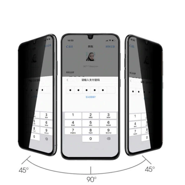Realme C21 Davin 5D Privacy Cam Ekran Koruyucu - Resim 6
