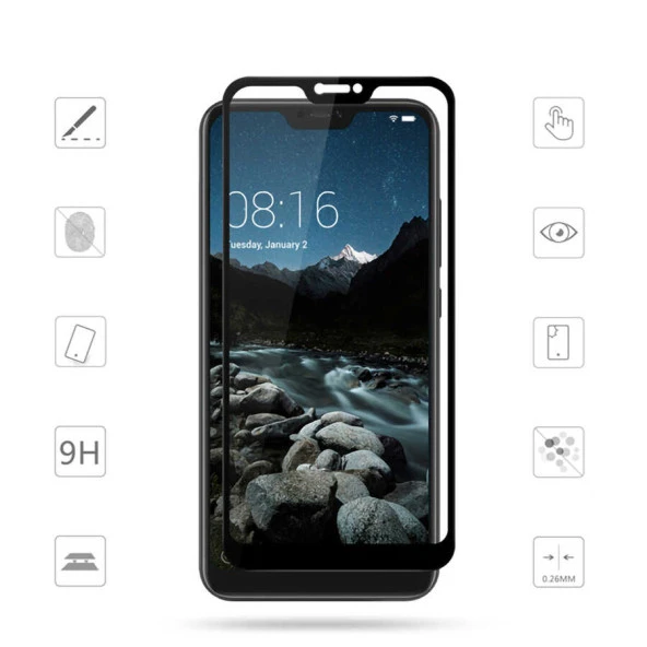 Huawei P20 Pro Davin 5D Cam Ekran Koruyucu - Resim 3