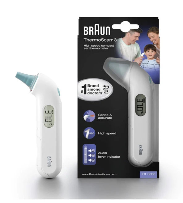 Braun Irt 3030 Beyaz Kulaktan Ateş Ölçer ürün görseli 1