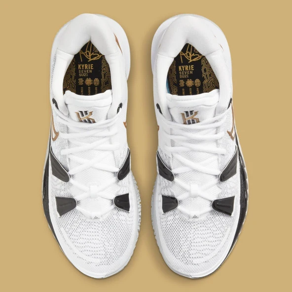 PTTAVM: Nike Kyrie 7 White Black Gold Erkek Spor Ayakkabı