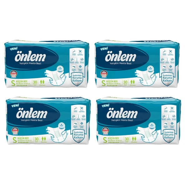 Önlem Yetişkin Hasta Bezi Küçük Boy ( Small ) 30 Adet x 4 'lü Paket ürün görseli 1
