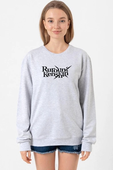 Rurouni Kenshin Letter Logo Grimelanj Kadın 2ip Sweatshirt ürün görseli 1